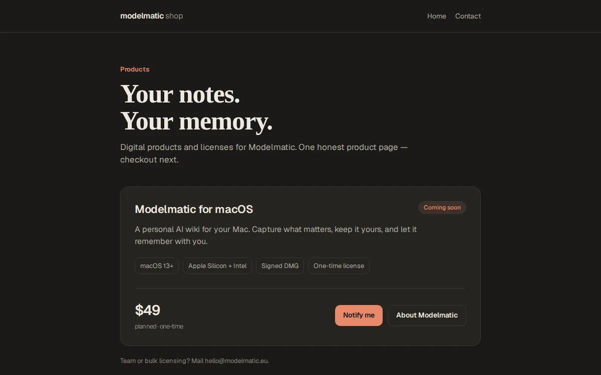 Screenshot van de Shop-startpagina